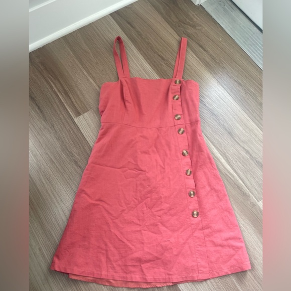 Lulus Dresses & Skirts - Coral Button-Down Dress